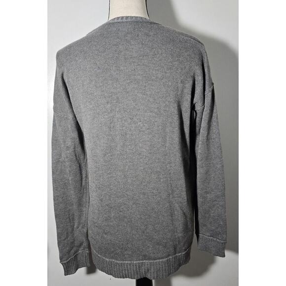 Lauren Ralph Lauren Sweater Women's Small Gray Military Inspired Embellishments - Picture 4 of 7